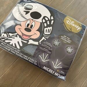 Disney Mickey Mouse Light-Up Skeleton Costume Accessory Set for Adults